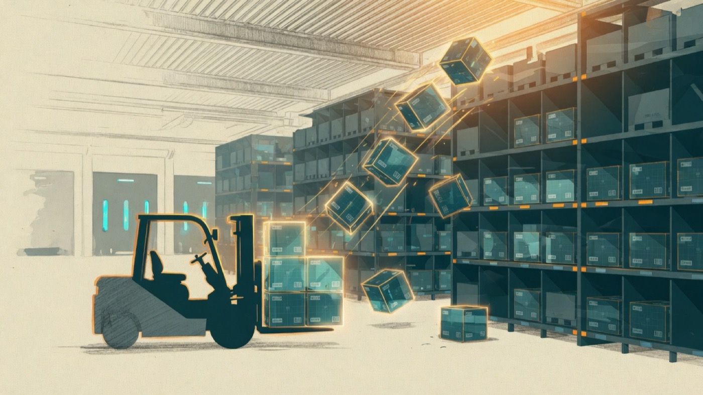 Distribution warehouse illustration
