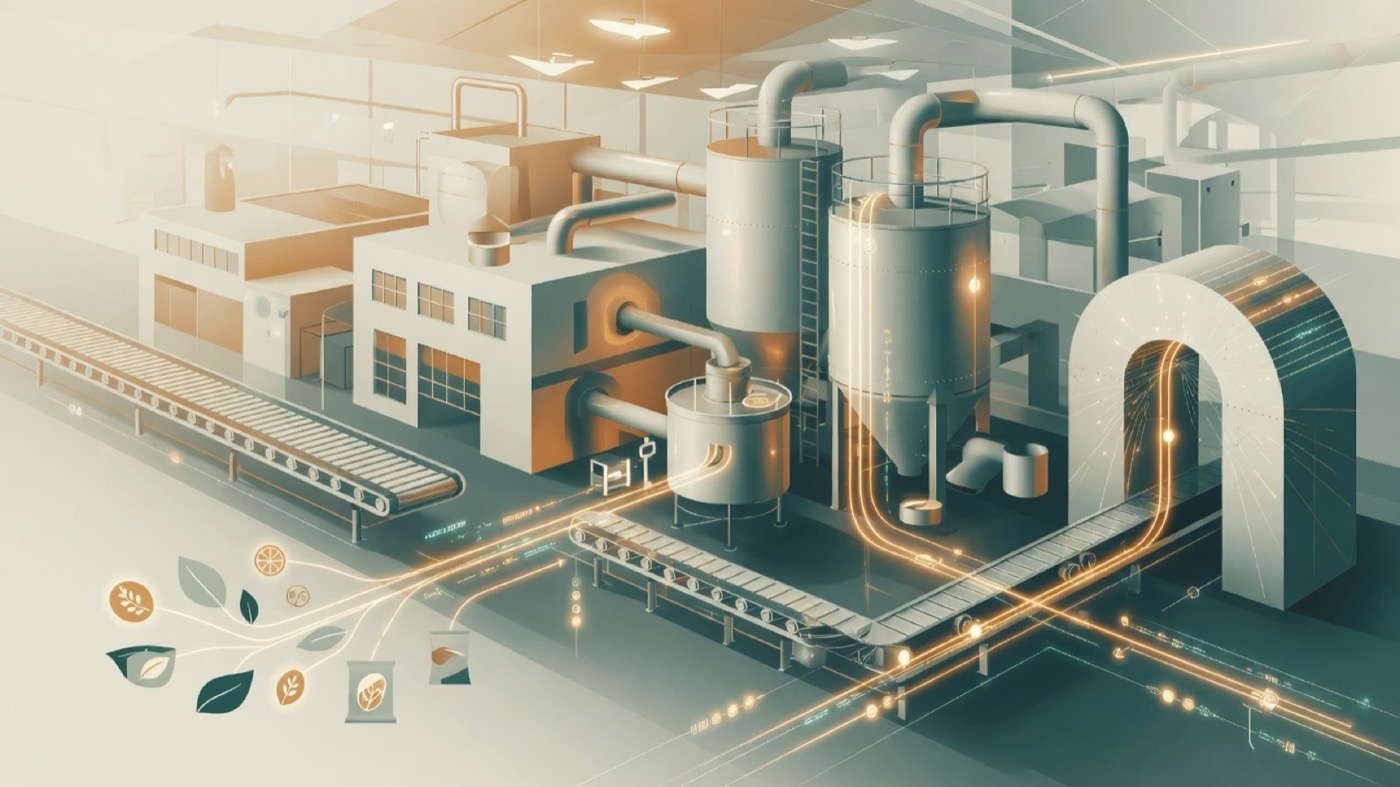 Food manufacturing illustration