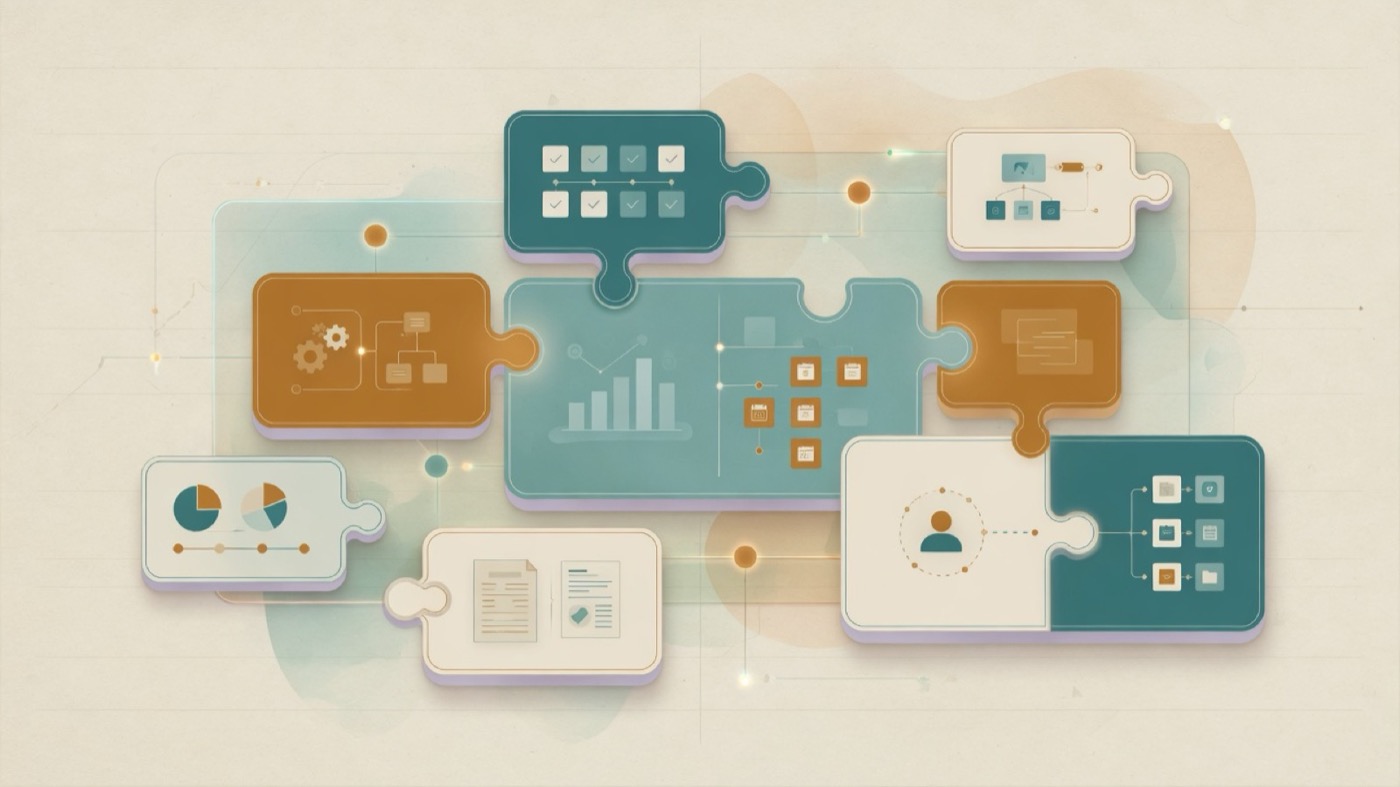 Modular ERP applications illustration